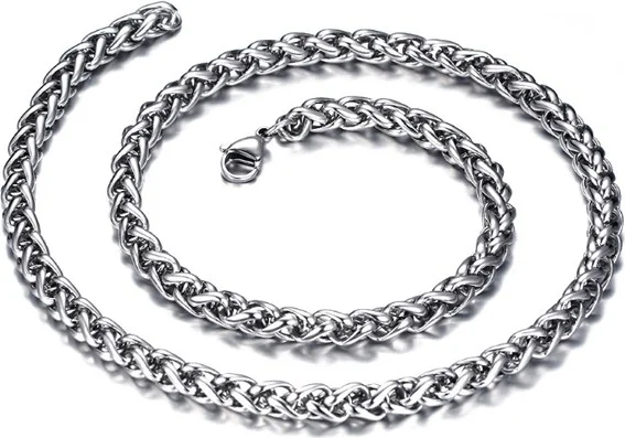 شافين Auger 8 mm. Thick Steel Mens Chain Necklace cy83