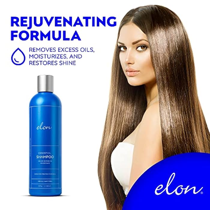 Elon Essential Shampoo for Damaged Hair — For Dry Hair, Color-Safe & Color-Extending Hair Repair & Hydrating Shampoo — Sulfate Free & Paraben Free (12 Fl Oz) - Image 4