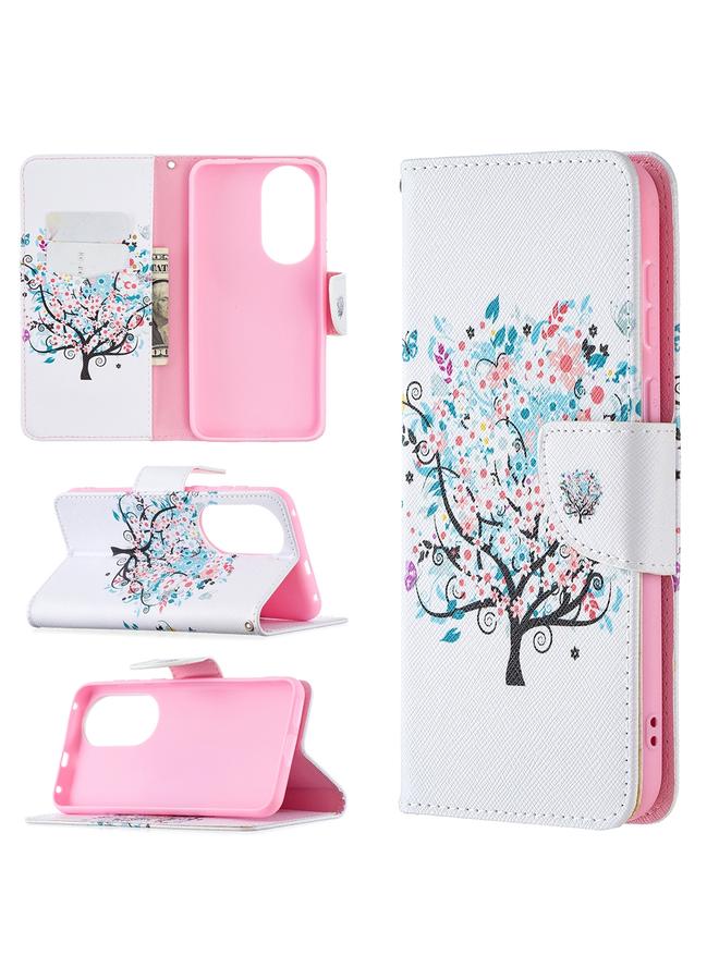 Zaboon Case For Huawei P50 Colored Drawing Pattern Horizontal Flip Leather Case with Holder & Card Slots & Wallet - Image 1