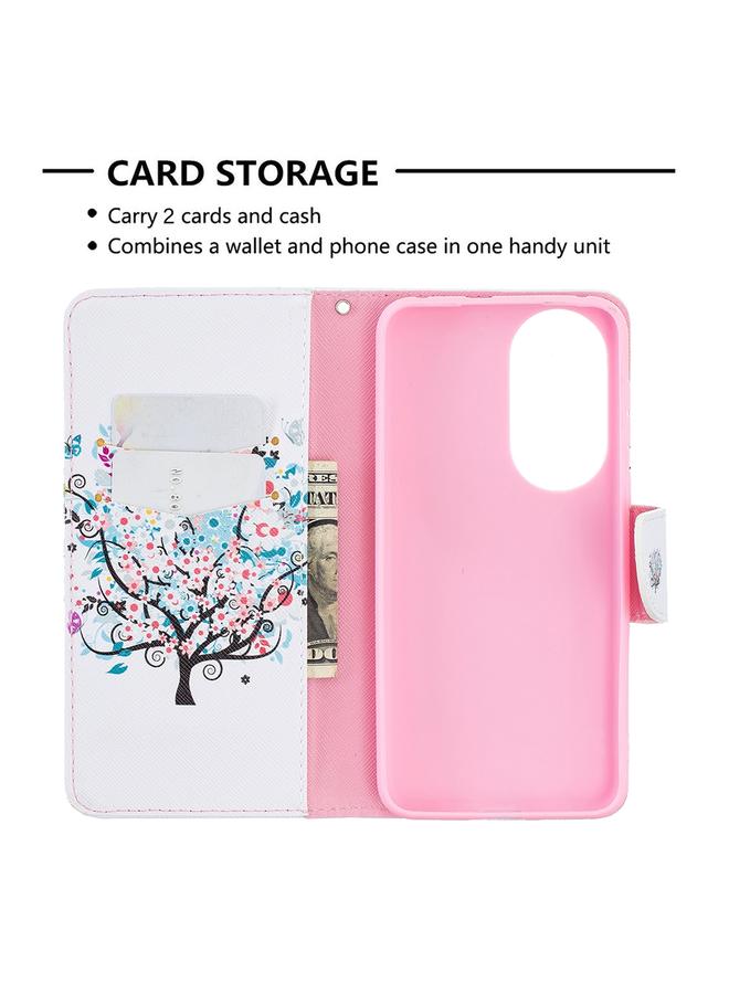 Zaboon Case For Huawei P50 Colored Drawing Pattern Horizontal Flip Leather Case with Holder & Card Slots & Wallet - Image 5