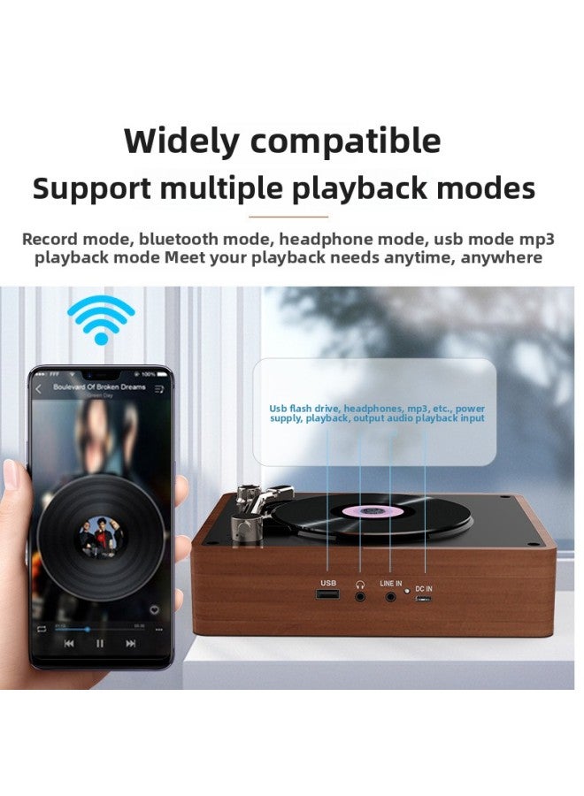 Retro Multi-function CD Player CD Player High Fidelity Sound Quality Portable Rechargeable CD Disc Player Supply-Body Color:X100 Brown + Gift Bag Greeting Card  - Image 4