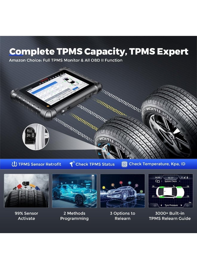 Autel Autel MaxiCheck MX900TS, 2025 8in MX900-TS US Ver of MK900TS MK808S-TS Up of MS906TS MK900 MX900 with Bidirectional Test & TPMS Programming Relearn Retrofit, CAN FD & DOIP, 40+ Service, OS 11, FCA  - Image 4