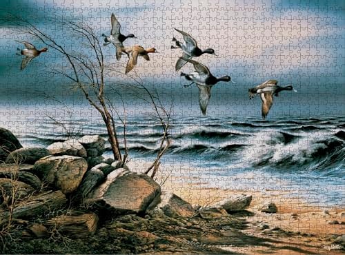 Buffalo Games Terry Redlin Bluebill Point 1000 Piece Jigsaw Puzzle for Adults Challenging Puzzle Perfect for Game Nights Finished Size is 2675 x 1975 - Image 1