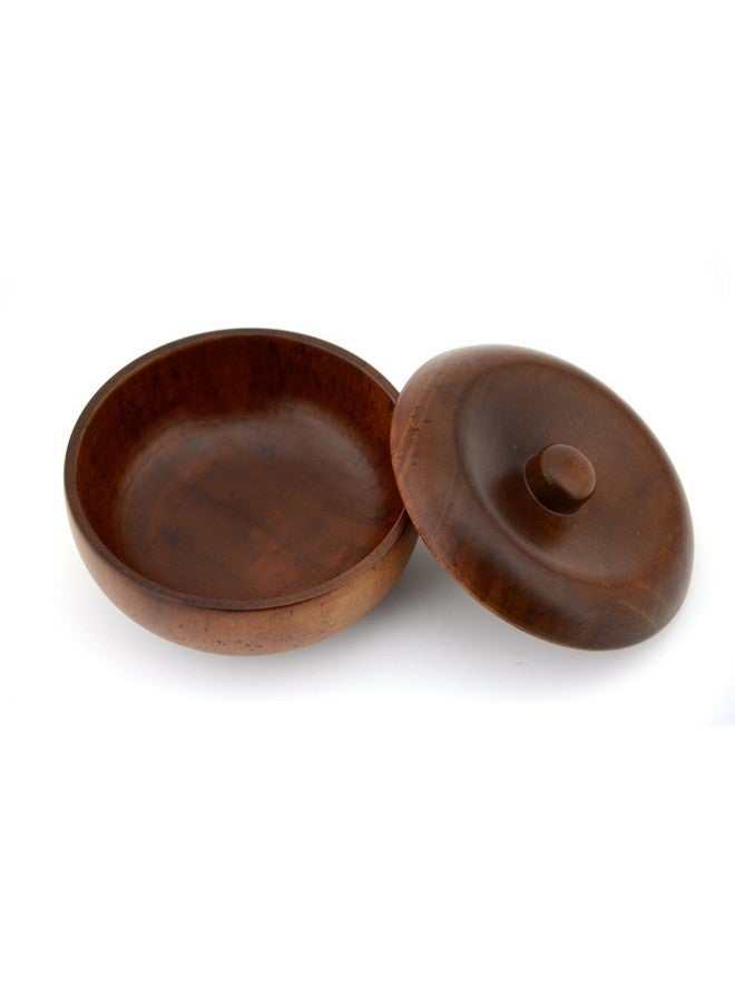 Grandslam Wooden Shaving Bowl with Lid Shaving Soap Bowl for Men Easy to Lather Fits Wet Shaving (Oak Wood) - Image 3