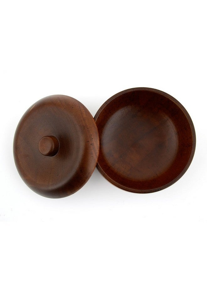 Grandslam Wooden Shaving Bowl with Lid Shaving Soap Bowl for Men Easy to Lather Fits Wet Shaving (Oak Wood) - Image 4