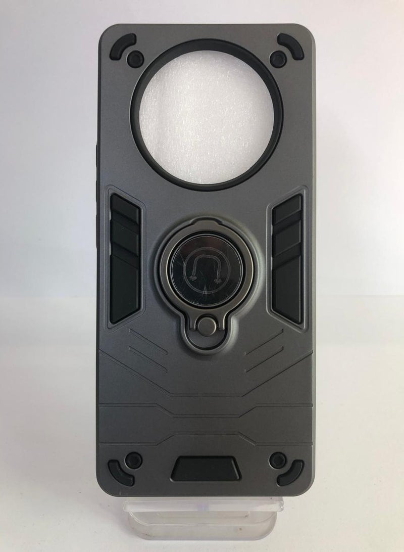 GOLDEN MASK GOLDEN MASK For Realme 11 Pro Plus/Realme 11 Pro Armored Window Bracket Camera Shield Cover Camera Lend Protection With Ringe (Grey)  - Image 1