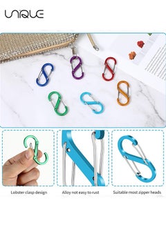 Unique 12 Pcs S Shaped Small Carabiner Clips Metal Double Snap Hook Outdoor Anti Theft Backpack Buckle Locking Carabiner S Shaped Carabiner AntiTheft Outdoor Camping Backpack Buckle  - Image 3