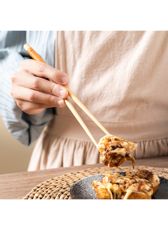 Solid Wood Spoon And Chopsticks Set Two-piece Japanese Style Wooden Chopsticks Travel Tableware Household Portable Nanmu Spoon And Chopsticks Set Lotus-Specifications:23.5 Nanmu Chopsticks  - Image 3