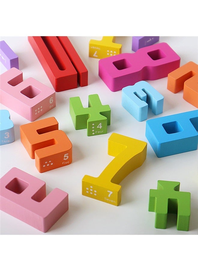 10 PCS Wooden Number Building Blocks,Digit Blocks,Friends of Ten Blocks - Image 5