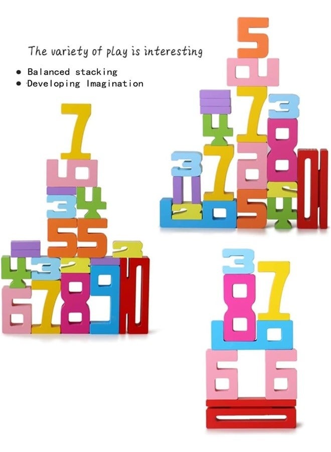 10 PCS Wooden Number Building Blocks,Digit Blocks,Friends of Ten Blocks - Image 2
