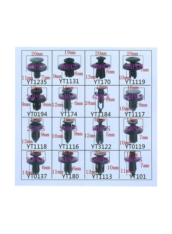 نيبمينينت طقم مشابك تثبيت للسيارة مكون من 630 قطعة - Image 2