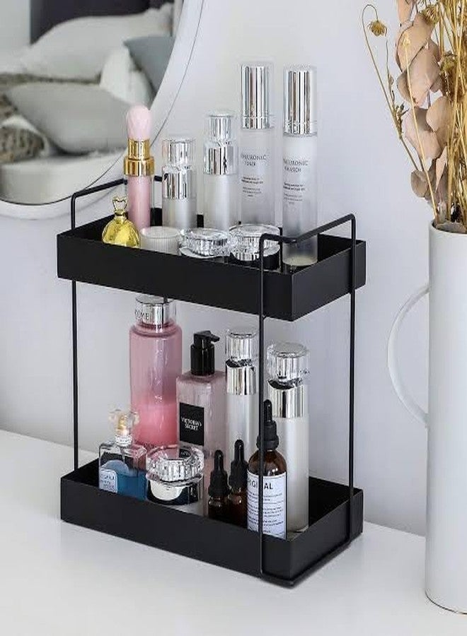 Mega choice 2-Tier Metal Multipurpose Rack – Spice Rack, Bathroom Countertop Organizer, Kitchen Shelf Corner Stand, Storage Stand –Versatile Standing Organizer for Home Use - Image 4