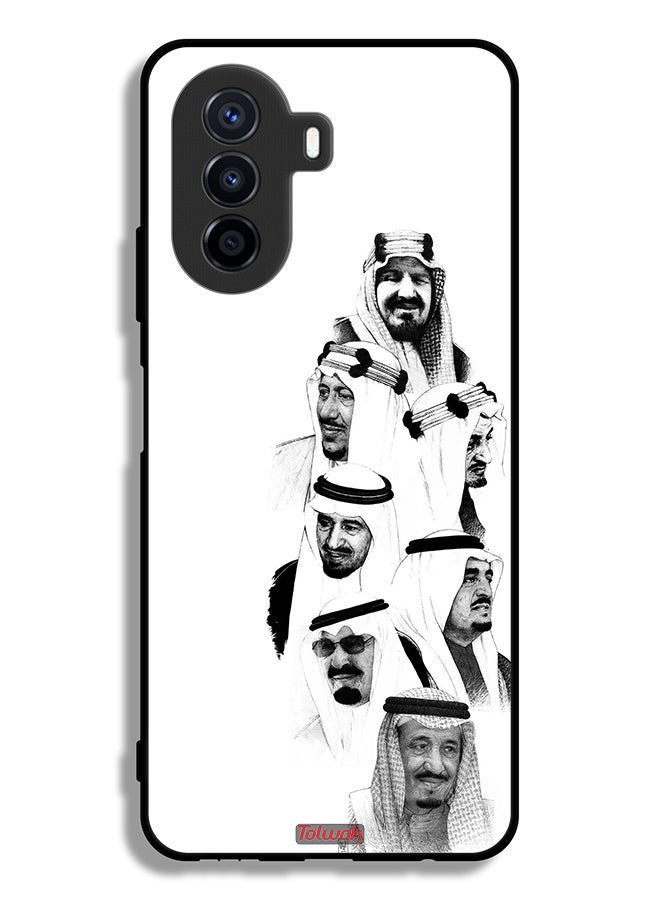 Tolwak Huawei nova Y70 Protective Case Cover Saudi Kings Art B_W - Image 2
