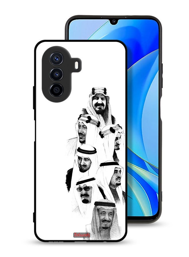 Tolwak Huawei nova Y70 Protective Case Cover Saudi Kings Art B_W - Image 1