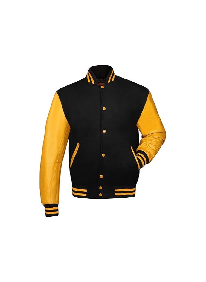Generic - Unisex Varsity Jacket - Premium Quality, Multiple Color Combinations - Retro Style College Jacket for Men & Women - Image 1