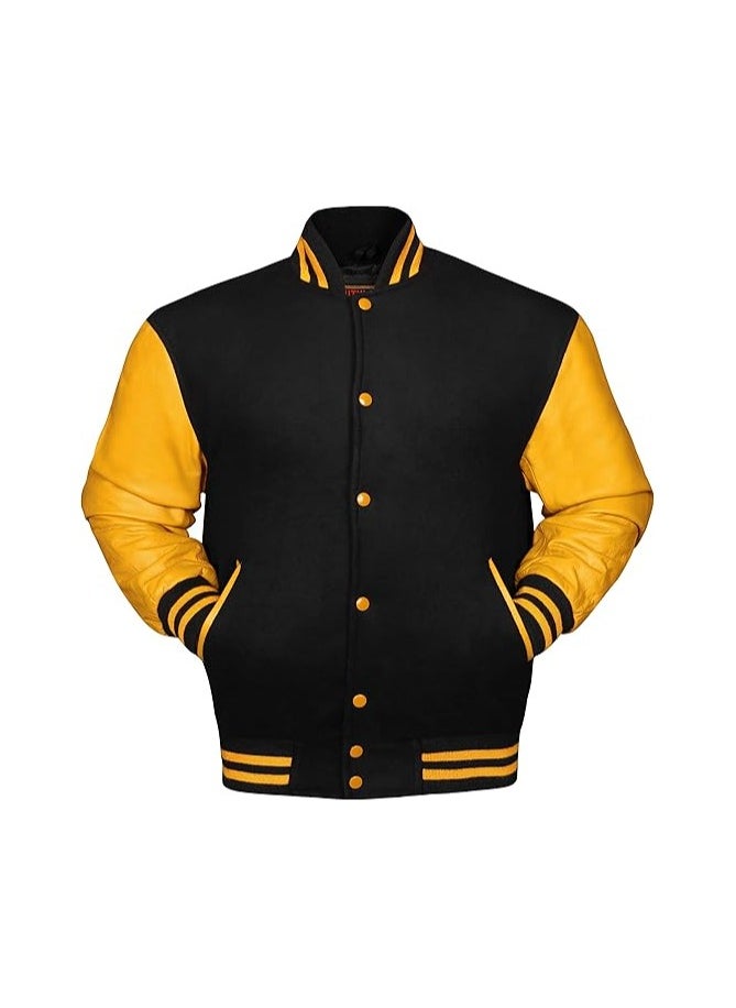 Generic - Unisex Varsity Jacket - Premium Quality, Multiple Color Combinations - Retro Style College Jacket for Men & Women - Image 1