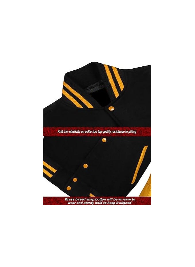 Generic - Unisex Varsity Jacket - Premium Quality, Multiple Color Combinations - Retro Style College Jacket for Men & Women - Image 1