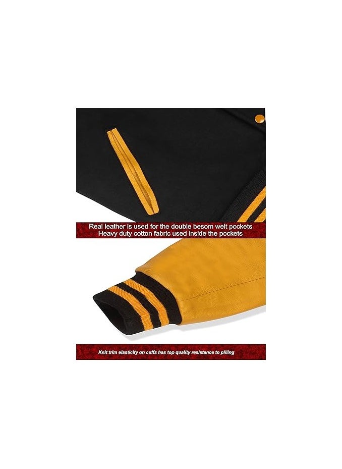 Generic - Unisex Varsity Jacket - Premium Quality, Multiple Color Combinations - Retro Style College Jacket for Men & Women - Image 1