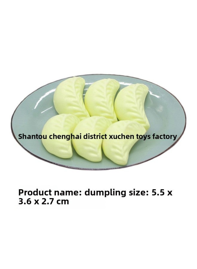 Sample Special Chinese Breakfast Play Home Children's Toys Take Sample Link Plastic Model Ornaments-Color:Dumplings - Image 1