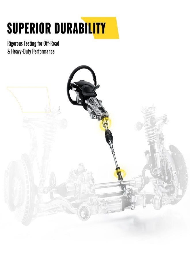 TUCAREST عمود توجيه سفلي TUCAREST 425-105 مع وصلة عالمية (باستثناء موديلات V8 سعة 5.3 لتر) متوافق مع سيارات شيفروليه كولورادو/جي إم سي كانيون موديلات 2004-2012 / هامر H3 موديلات 2006-2010 / H3T موديلات 2009-2010 / بديل للرقم 25900714 - Image 5
