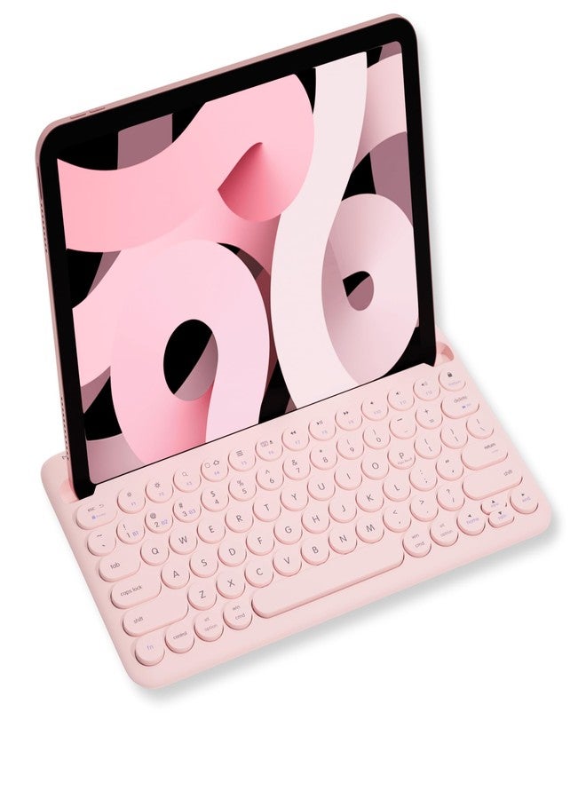 Macally Bluetooth Keyboard for iPad | Wireless Keyboard for Tablet, iPhone (Multi-Device, Built-in Stand, Rechargeable) Easy to Use and Cute Portable - Image 1