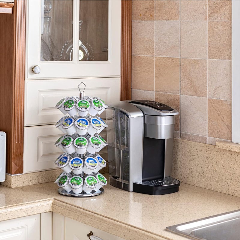 Rice rat K cup Holder Storage Coffee Capsules Pod Holder Carousel 5 Tier Compatible with 45 K-Cup Pods - Image 4