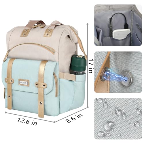 FALANKO Laptop Backpack for Women,17 inch Computer Backpack for Work School Nurse Teacher Business College with Laptop Compartment,RFID, Water-resistant Large Wide Open Travel Backpack Bookbag - Image 3