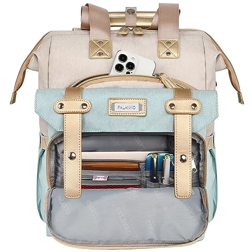 FALANKO Laptop Backpack for Women,17 inch Computer Backpack for Work School Nurse Teacher Business College with Laptop Compartment,RFID, Water-resistant Large Wide Open Travel Backpack Bookbag - Image 5