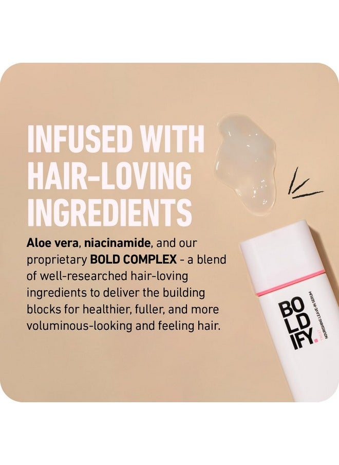 Boldify Leave In Conditioner & Heat Protectant - Hair Serum For Blow Dry And Styling, Nourishing Leave In Serum For Women & Men - Lightweight Thermal Protection To 450F With Biotin  - Image 4