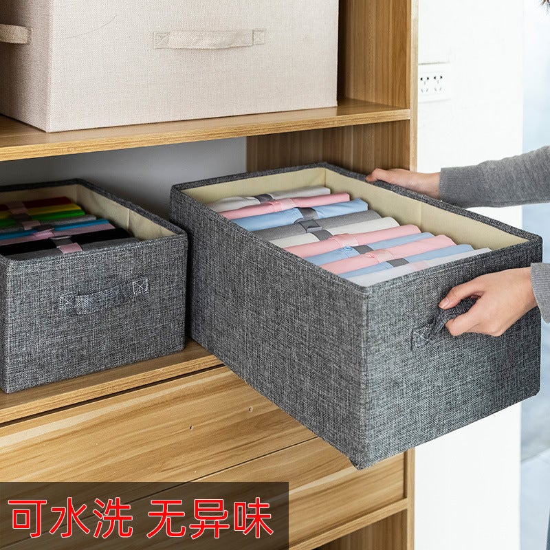 Finishing Living Clothes Storage Box Drawer Type Clothes Fabric Finishing Box Storage Box Foldable Household Storage Box - Image 3
