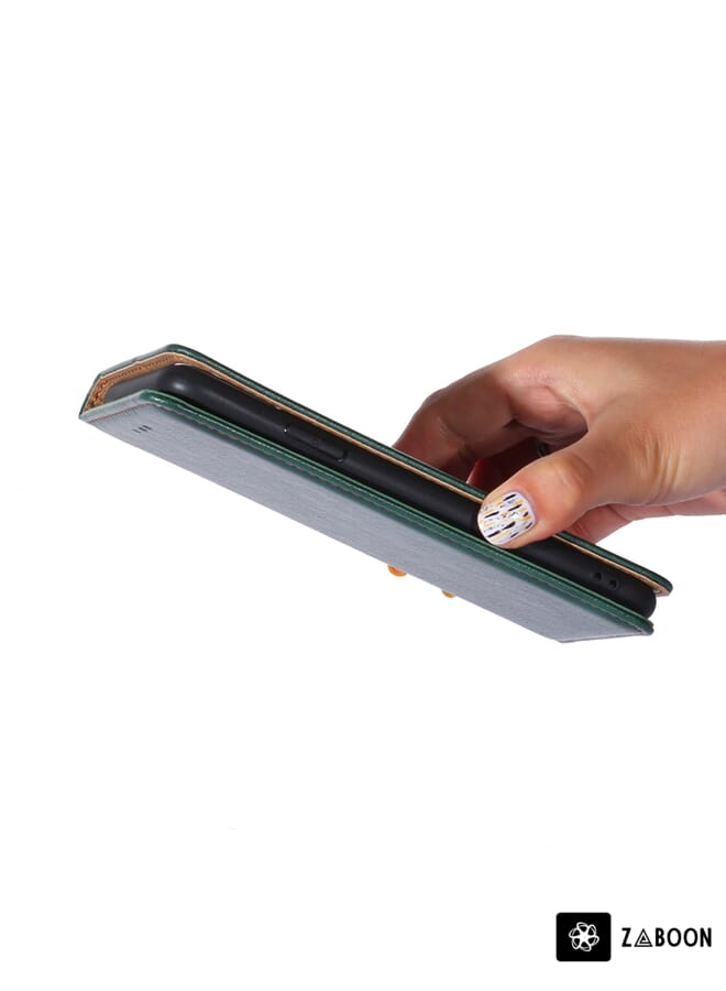 Zaboon Protective Case For Samsung Galaxy A03s 164.2mm Gloss Oil Solid Color Magnetic Leather - Image 3