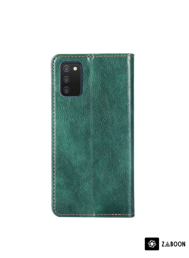 Zaboon Protective Case For Samsung Galaxy A03s 164.2mm Gloss Oil Solid Color Magnetic Leather - Image 2