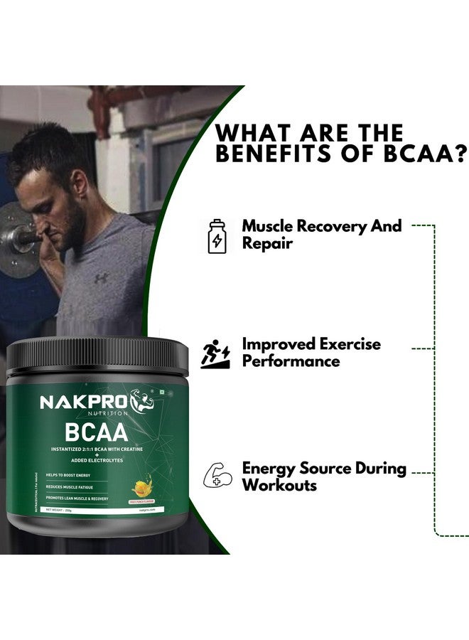 NAKPRO BCAA-Instantized 2:1:1,BCAA - Jar (31 Servings, 250g- (250 g, Fruit Punch) - Image 4