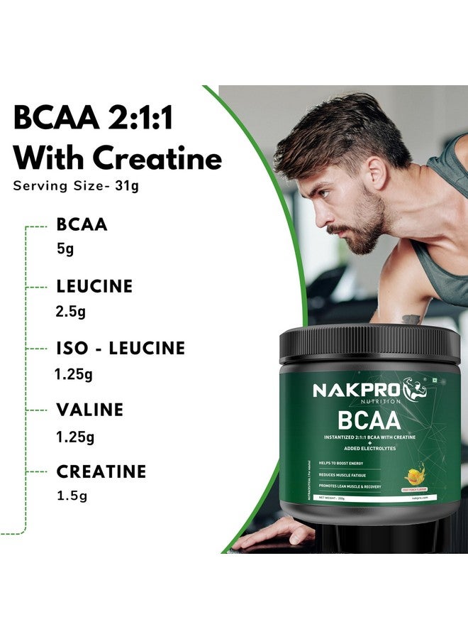 NAKPRO BCAA-Instantized 2:1:1,BCAA - Jar (31 Servings, 250g- (250 g, Fruit Punch) - Image 5