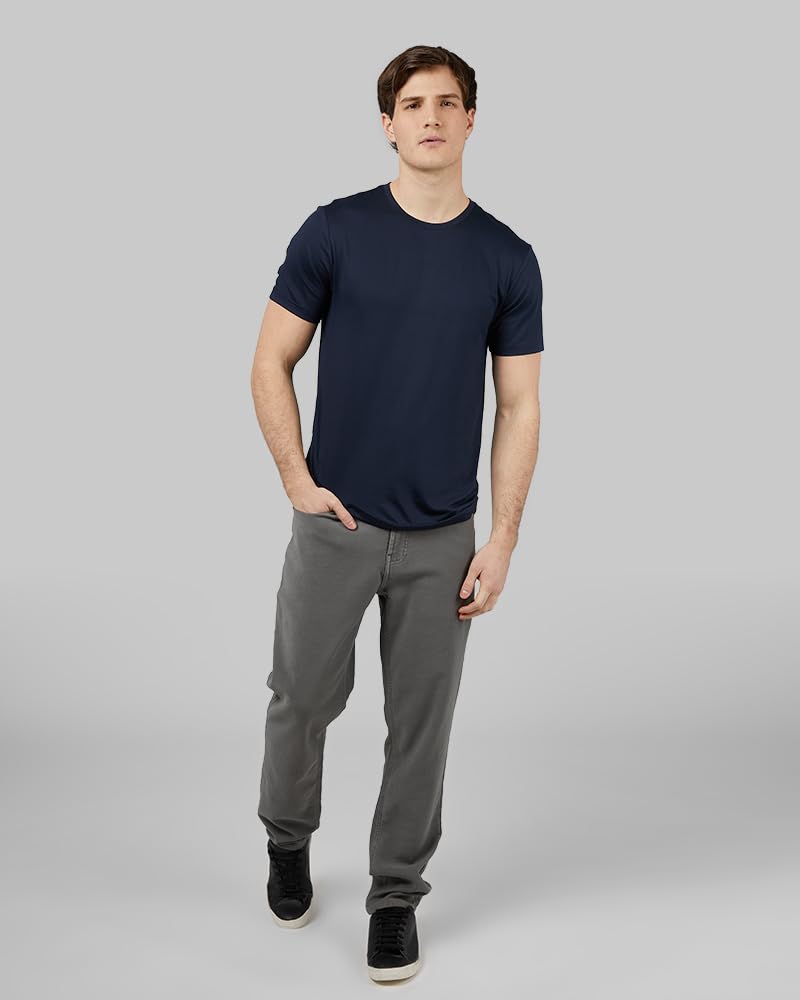 32 Degrees Mens 4 Pack Cool Crewneck T-Shirt | Anti-Odor | Quick Drying | 4-Way Stretch, 2 Black/ 2 Navy, X-Large - Image 4