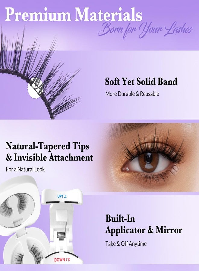Bepholan Soft Magnetic Lashes with Applicator,No Glue Needed Reusable Soft Magnetic Eyelashes Natural Look Easy to Wear and Remove Waterproof Cruelty-free False Lashes（RC001） - Image 4