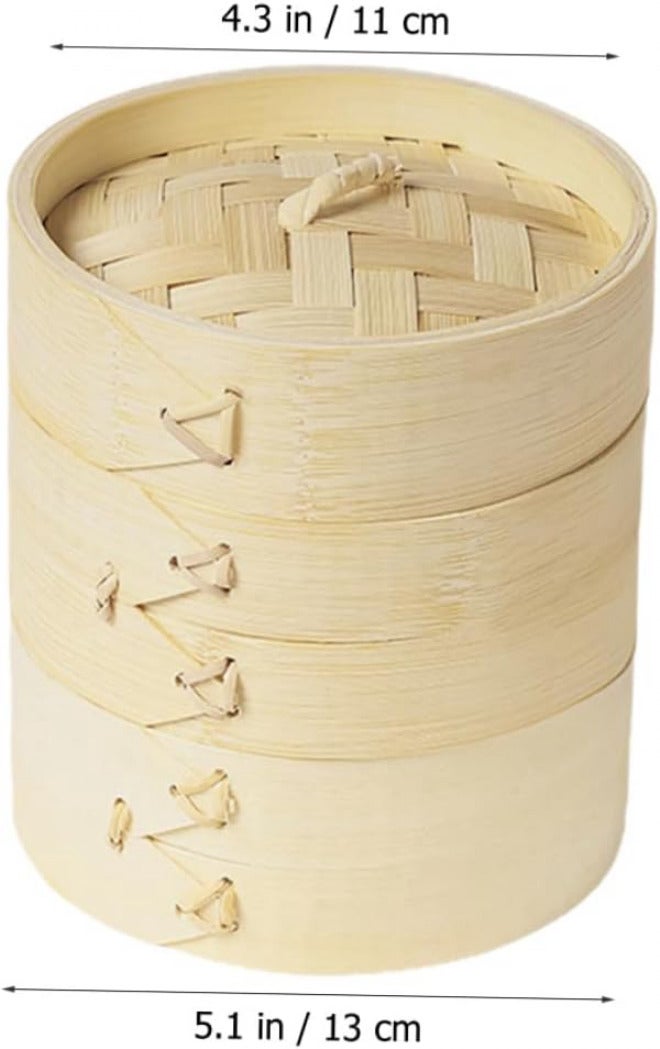 CHILDWEET Dumpling Steamer Basket with Lid Large Covered Food Steamer for Kitchen Cooking for Steamed Buns and Vegetables - Image 2