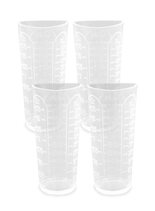 Modixun 4Pcs Silicone Resin Measuring Cups, Thick Silicone Mixing Pouring Cups with 3 Measurement Units, Non-Stick Silicone Mixing Cups for Epoxy Resin, 50ml - Image 1