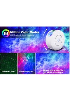 Next Life Smart Star Projector Galaxy Light - RGB LED Laser Star Projector For Kids Bedroom Playroom Home Center, WiFi(2.4GHz) Smart APP Projector APP Work With Alexa Google Home Starry Sky LED Night Light  - Image 4