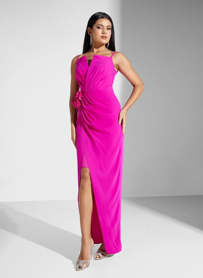 Akadia Fashion Floral Evening Dress