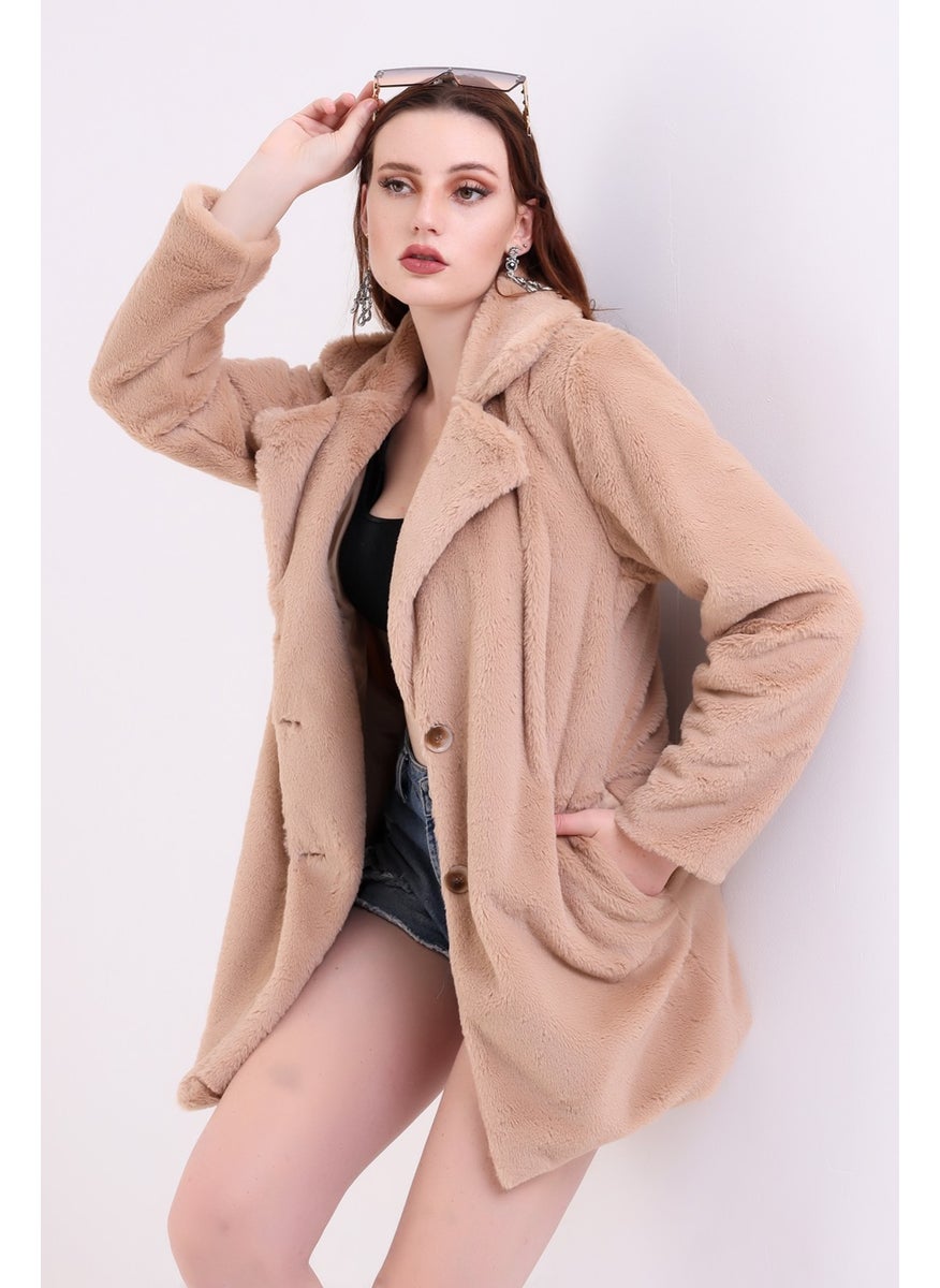 Win Moda - Plush Jacket Lined with Imported Plush Fur - Image 1