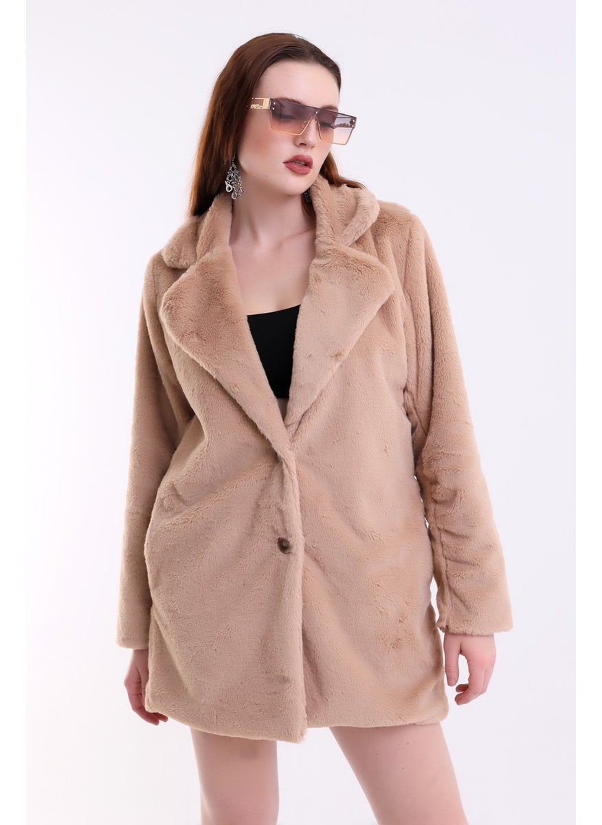 Win Moda - Plush Jacket Lined with Imported Plush Fur - Image 1