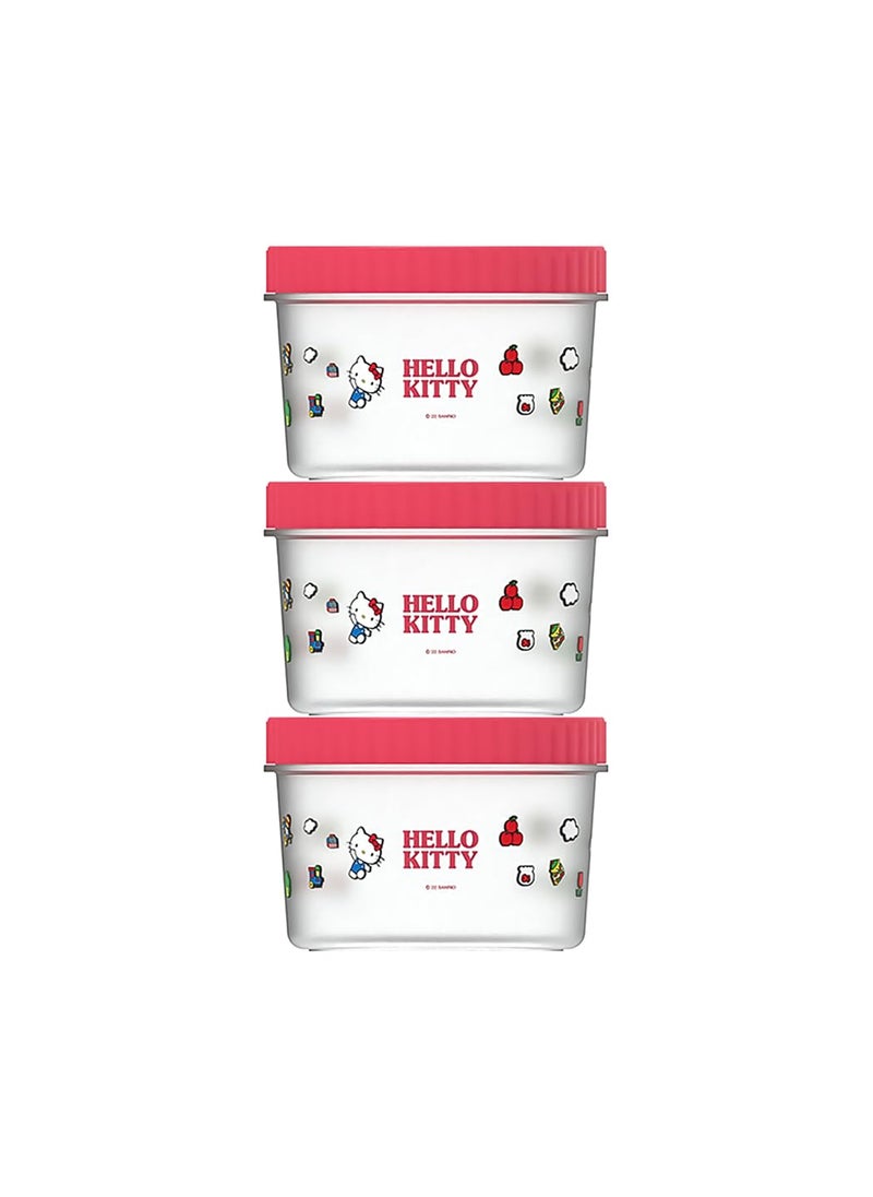 Miniso MINISO Hello Kitty Interesting Adventure Food Storage Container (3 pcs, 500mL) 