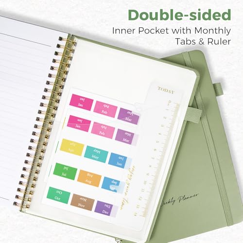 Oucaru Undated Weekly Planner, A5 To Do List Notebook with Goal & Habit Tracker Organizer, 52 Weekly Planner Notebook with Spiral Binding for Office Home School Supplies - Image 5