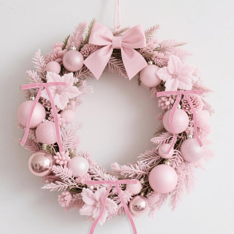 Utehilly Pink Vintage Velvet Bows Decorations Small Ornaments for Christmas Tree, Garland, Wreath, Door, Outdoor (24 Pcs, 5 * 7 Inch) - Image 3