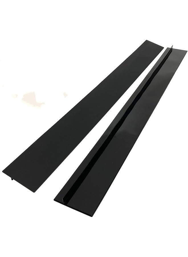 2 Pack Kitchen Silicone Stove Cover Counter Gap Cover Oven Gap Filler Countertop Strips Gap Guard Easy To Clean Seals Spills Between Counter Stovetop Oven Washer And Dryer 21 Inches Black