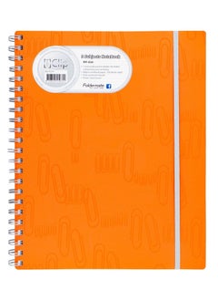 Foldermate 3-Piece A4 Size Spiral Subject Notebook With Elastic Closure Brown Cover  - Image 2