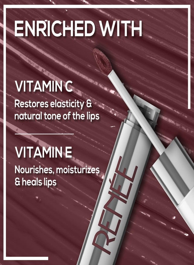 RENEE Gloss Stay Transfer-Proof Liquid Lip Color - Zoe 3.5ml, Rich Intense Payoff High Pigment Super Glossy Finish, Waterproof, Smudge-proof, Lasts Up To 12 Hours, Enriched with Vitamin E & C - Image 2