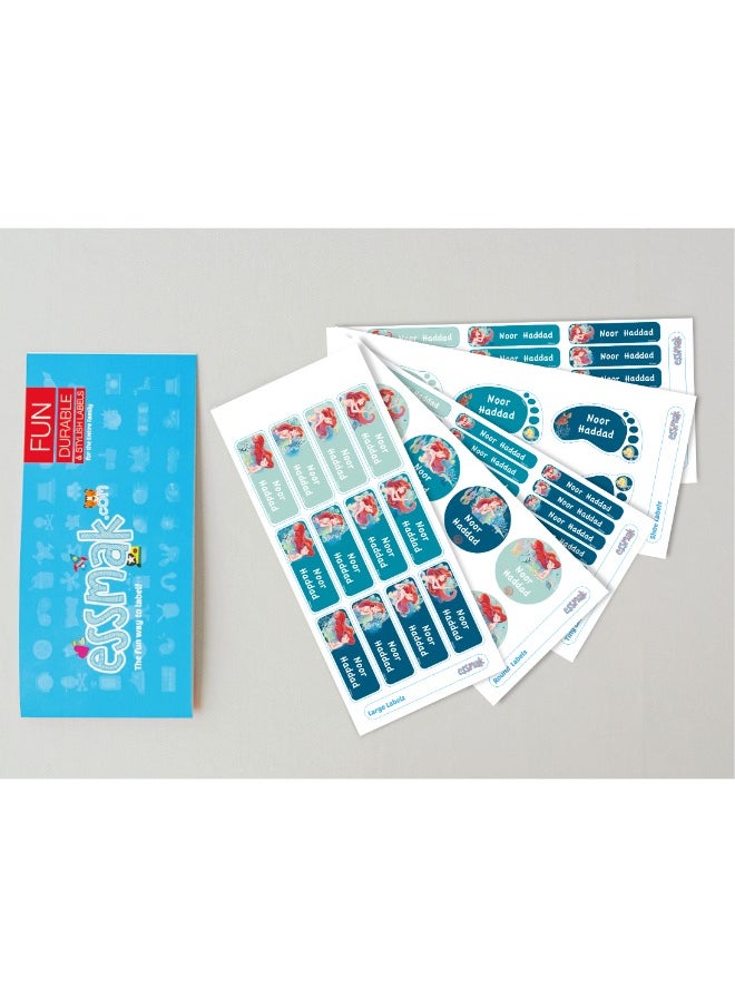 Essmak Disney Personalized Waterproof Name Labels for Kids – Set of 74 Custom Stickers for School Supplies, Lunch Boxes, Clothes and Toys  - Image 2