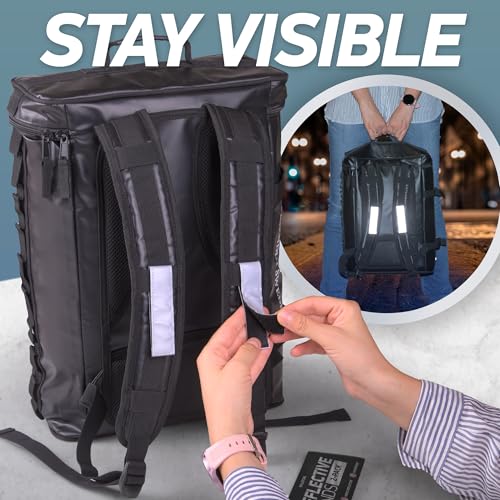Byllstore Reflective Backpack Bands | 3M Scotchlite Reflectors | Hook-and-Loop Closure | 1x4 in | 2-Pack (Silver) - Image 5